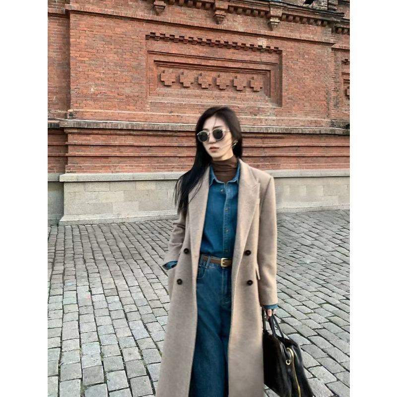 Winter Loose Thickened Herringbone Wool Coat Women Elegant Loose Cotton Padded Slim Tweed Jacket