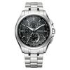 [CITIZEN] ATTESA AT8040-57E Chronographe Éco-Drive Radiocommandé pour Homme, Titane, Saphir, Cadran Noir