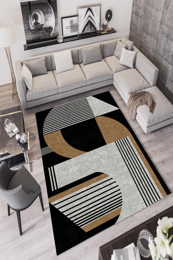 Covor de uz casnic modern, imprimat 3D, decorativ, design special, lavabil, antiderapant, rezistent la pete, moale, pentru dormitor, sufragerie