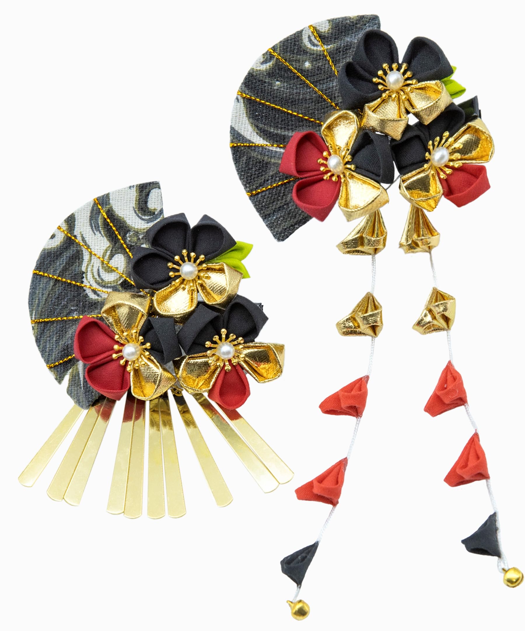 

Baramoly Волосы Юката Цветок для волос Идеально подходит для и Другой японской одежды SZ206 Украшения, Украшения, Цумами-дзаику (Цума́ми-дза́йку) Набор из 2 предметов, чёрный