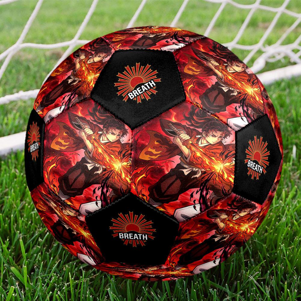 1pc Demon Slayer Kimetsu no Yaiba Soccer Ball Size 5 Indoor Soccer Ball Fashion Colorful Backyard Game - Great For Sports Fans Gift HE33