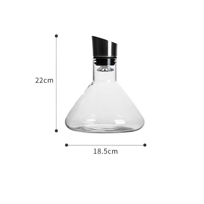 1550ml Luxury High-end Red Wine Decanter Transparent Red Wine Separator Household European Style Glass Decanter Wine Utensils