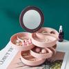 with Lid Desktop Storage Box Multilayer Earring Ring Box Rotating Plastic Stand  Women