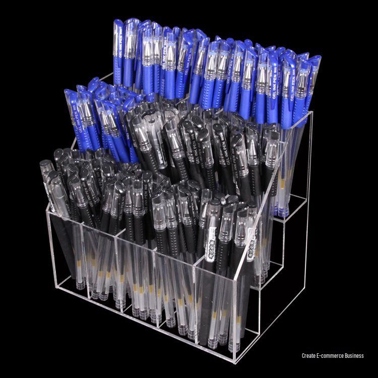 Multi-Pen Display Rack: Pen Holder for Stationery & Gel/Ballpoint Pens