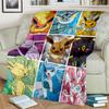 2025 New Cute Pikachu Pokemon Cartoon Gift Soft Plush Blanket,Flannel Throw Blanket for Living Room Bedroom Bed Sofa Cover Kids
