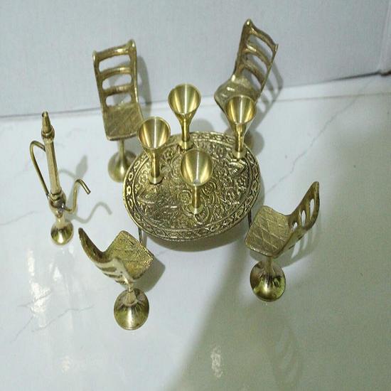 

@ Indian Traditional Brass Kitchen Toy Golden Color Set For Kids Zr619-60%Off