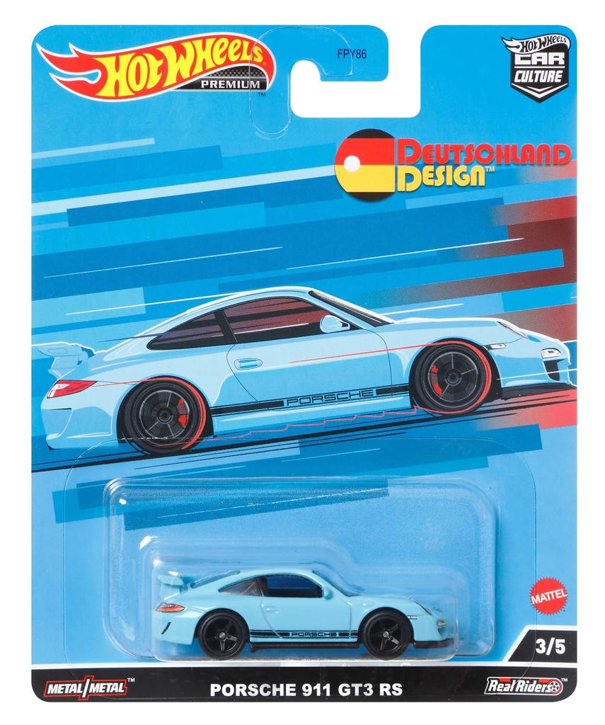 Hot Wheels Car Culture Deutschland Design Porsche 911 GT3 RS 3 and HCJ94 Blue (Ages up)