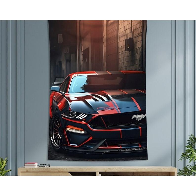 

Mustang Motors tapestry 75x100 чорний