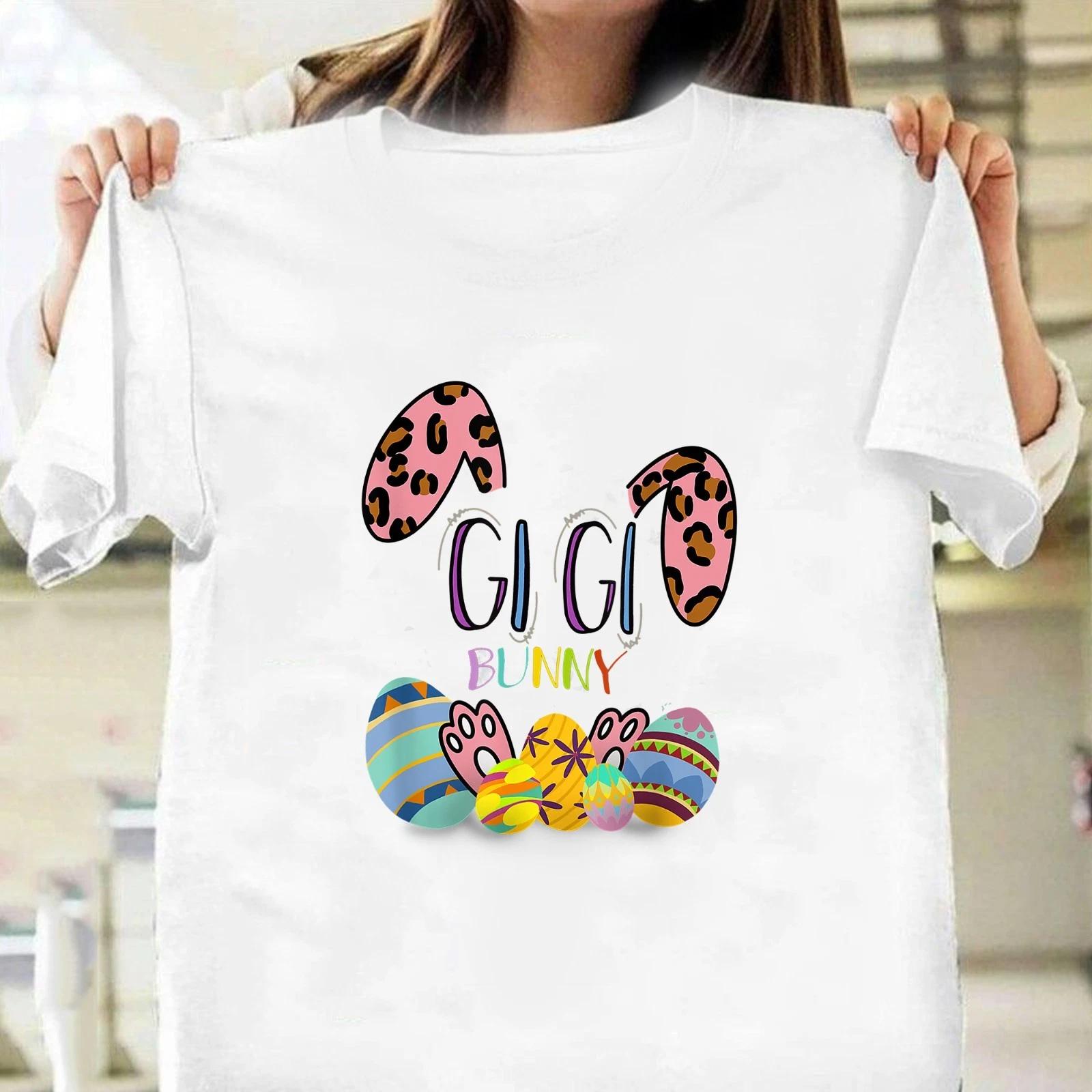 

Gigi Bunny Shirt, Nana Bunny Shirt, Custom Grandma Nickname Tee for Easter Day 2XL
