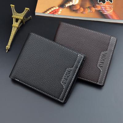 Fashion Design Vintage Short Wallet for Men Leather Card Holder Coin Purse Business Wallets