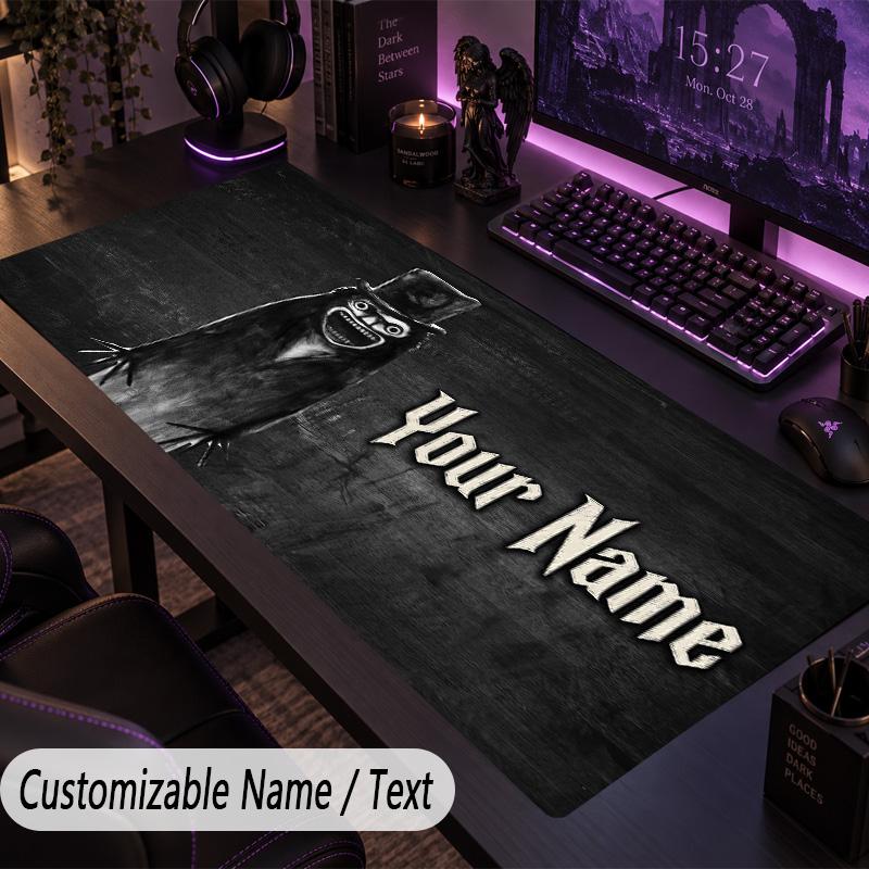 Custom Text Big Mousepad, Extended Desk Pad For Laptop Work GameThe Babadook