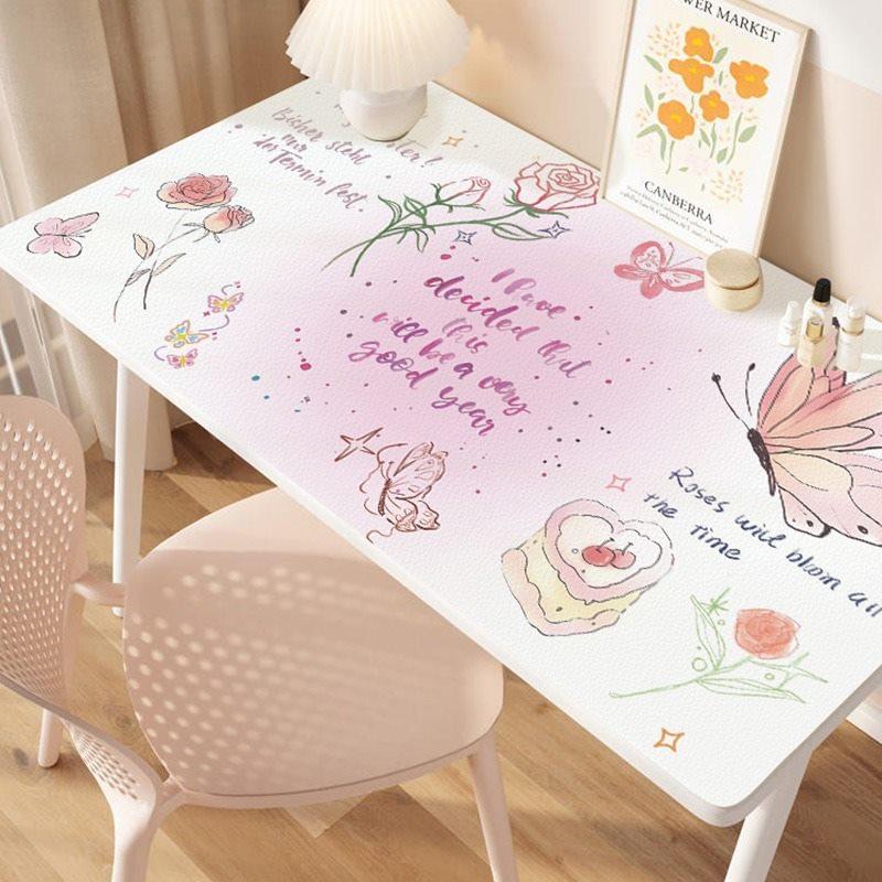 1pcs Desk Pad, Student Girl, No Wash, Waterproof Desk Pad, Study Desk, High Aesthetics, Dressing Table, Makeup Tablecloth