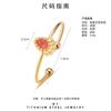 Water Drop Color Zirconium Open Ring Titanium Steel Plated Real Gold Non-Fading French Exquisite Stainless Steel Adjustable Ring