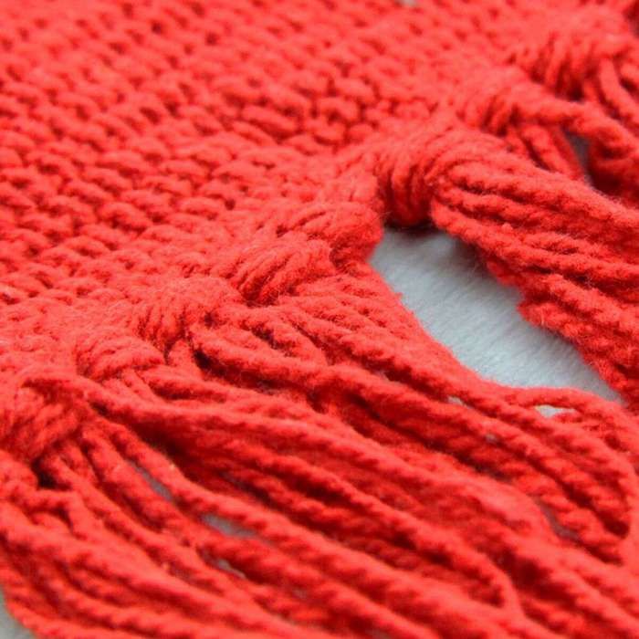 Tapis en coton rouge 120x170