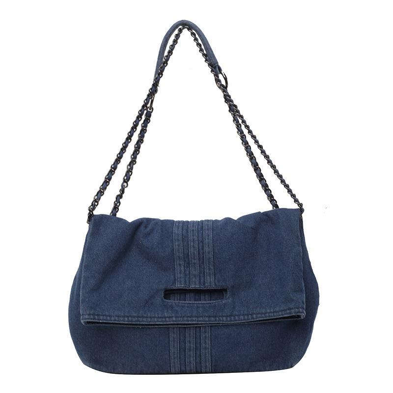 New Style Large Capacity Commuter Bag for Women, Fashionable Denim Tote Bag