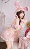 Cosplay Halloween Bunny Bunny Girl Rabbit Ears Plush Toy Fur Rabbit Gingham Check Ribbon Idol Costume Disguise Marie Moon 8 Piece Set 9960 [Malymoon]