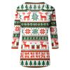 Women's Christmas Print V-Neck Three-Quarter Sleeve Casual Loose Fit Shirt