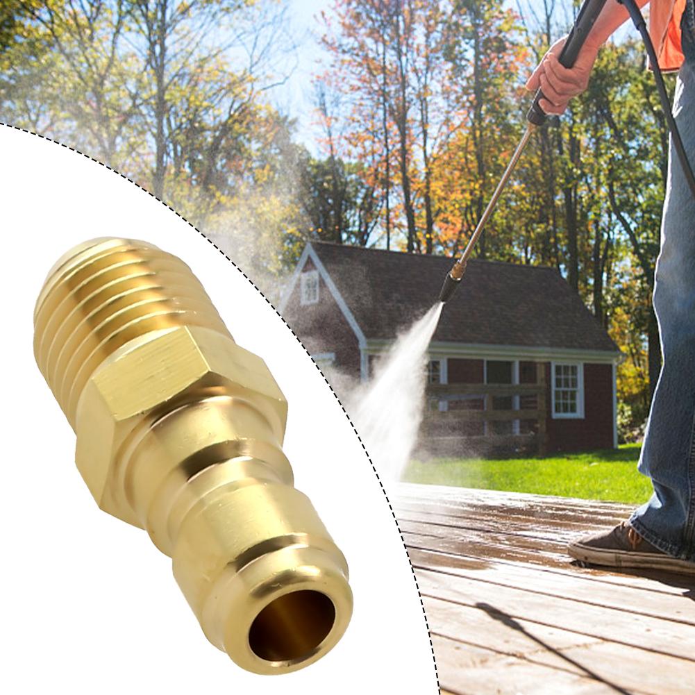 G1/4 High Pressure Washer Coupler Copper Quick Connect Fitting Male Thread Accessorie Car Washer Adapter Garden Irrigation Joint