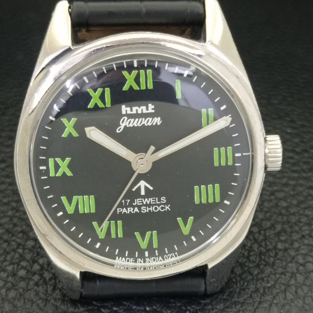 HMT JAWAN VINTAGE HAND-WINDING INDIAN MENS BLACK COLOR DIAL WATCH A700290-5