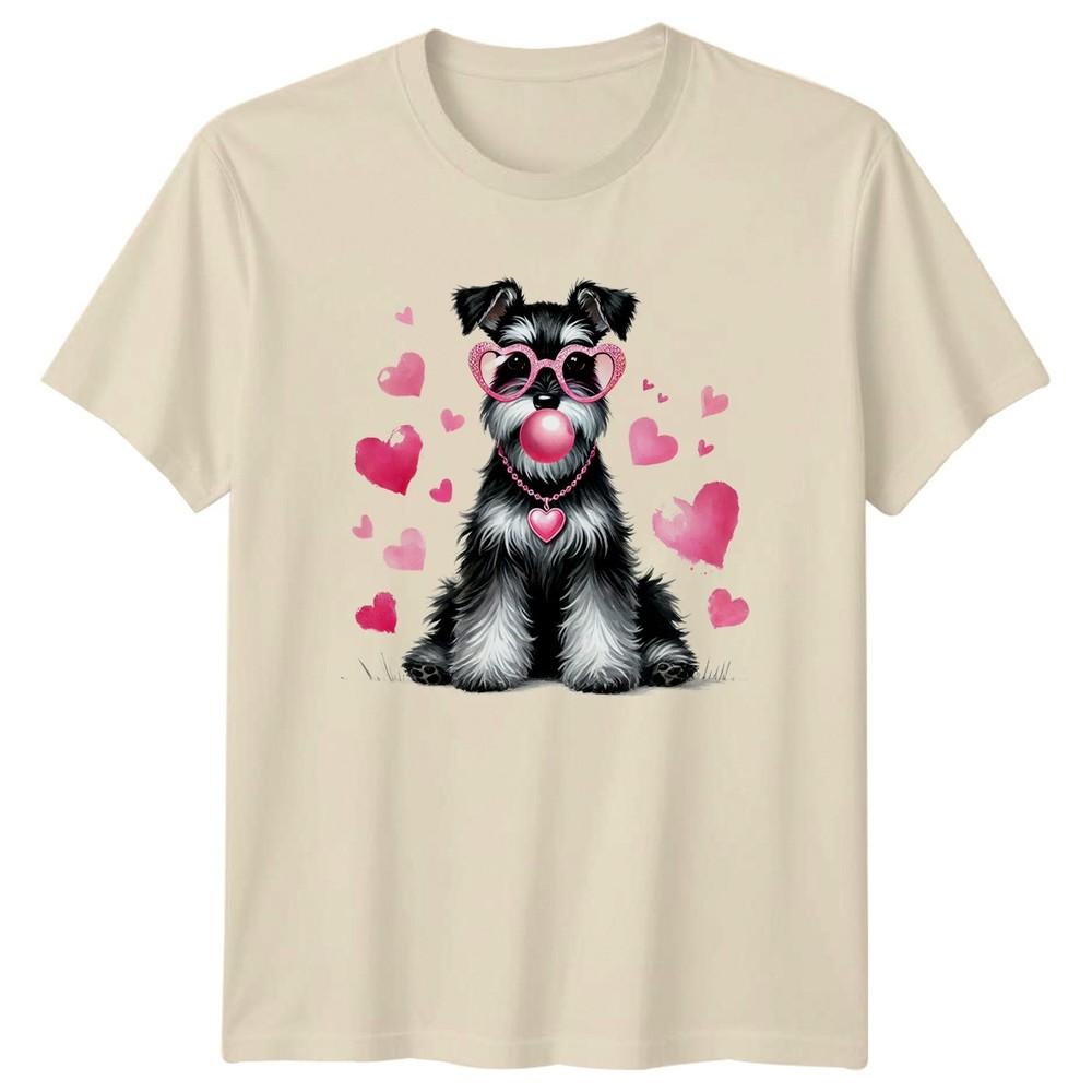 My Heart Belongs To My Unisexs TShirt Schnauzer Dog Valentines Day Gift For Her