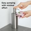 GAPPO Brushed Nickel Soap Dispenser Stainless Steel Metal Pump Hand Lotion Bottle for Bathroom, Bedroom and Kitchen(300ML/10.15Ounce)