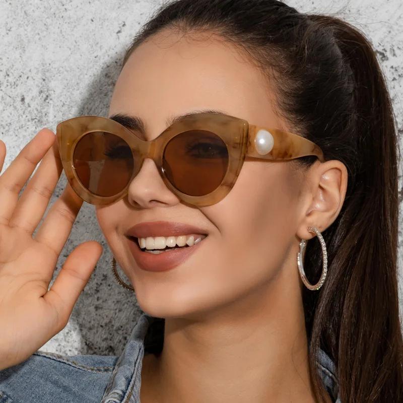 Fashion Vintage Oversized Cat Eye Sunglasses Women For Female Sun Glasses Punk Shade Luxury Brand Designer Sexy Eyeglasses UV400
