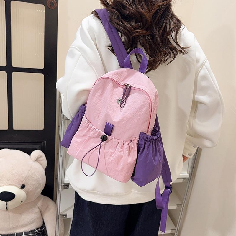 Nylon Casual Backpack With Breathable Design For Daily Use And Student Commuting