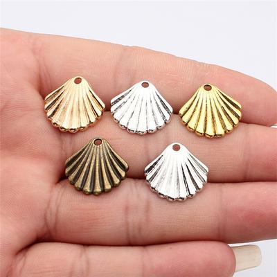 Conch Shells Seashells Beach Treasures Charm Antique Bronze Zinc Alloy Jewelry Making Supplies Necklace Making Style
