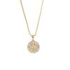 European Copper-Zircon Gold-Plated Pendant Necklace with 26 Alphabet Flowers, Clavicle Chain, High-End Design