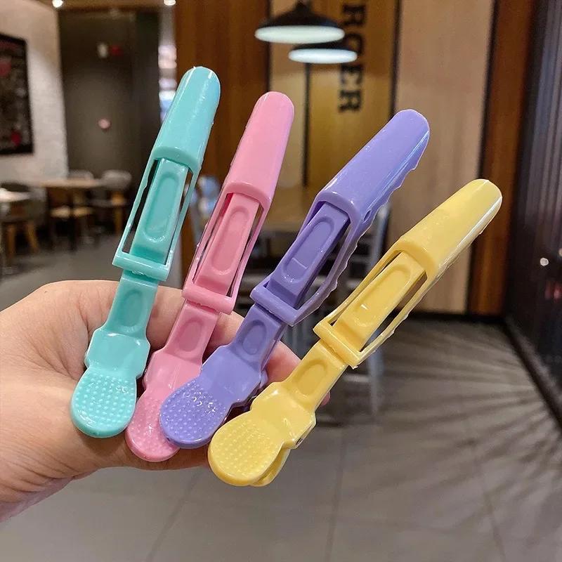 6Pcs Colorful Alligator Hair Clips Clamps Hairdressing Professional Salon Hair Grip Crocodile Hairpins Hair Barber Accessories