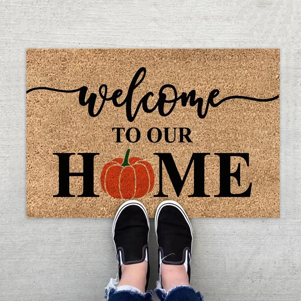 Halloween Welcome Carpet Entry Door Mat Courtyard Entrance Decorative Item Festival Atmosphere Decoration