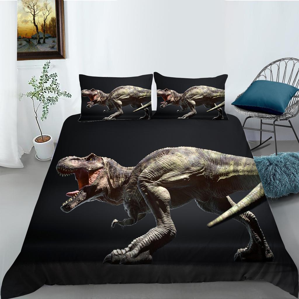 3D Dinosaur Digital Printing Comfortable Polyester Bedding Two Or Three-Piece Set