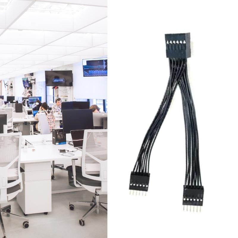 Plăci de bază Splittere Header USB 11 pini 1 Femelă la 2 Masculi Cabluri de extensie Adaptoare Desktop 11 pini Conectori HUB USB2.0