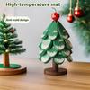 Christmas Tree Trivet Mats Set Heat-Resistant Wood Tripod Pot Holder Stain Resistant Table Protectors for Kitchen Dining