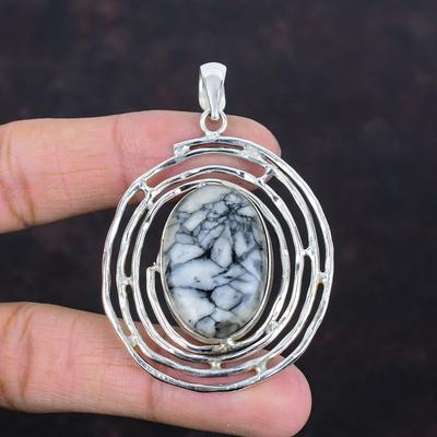 Pinolith Jasper Pendant Genuine Gemstone Pendant Designer Jewelry 925 Sterling Silver Pendant Handmade Pendant Gifts For Wife Dainty Pendant