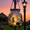 Fairy Hanging Decoration 2D Flat Fairy Forest Acrylic Ornament Wishing Bottle Shape Decoration for Indoor Outdoor Window Door