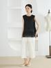 Women's Chinese Style Silk Vest - 100% Mulberry Silk, Sleeveless, Round Neck, Slightly Sheer