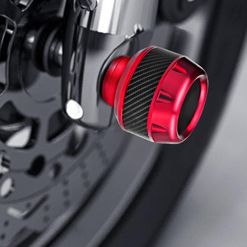 SEAMETAL 2Pcs Aluminum Alloy Motorcycle Crash Protector Scooter Wheel Front Fork Frame Falling Protection Pads Sliders Moto Exterior