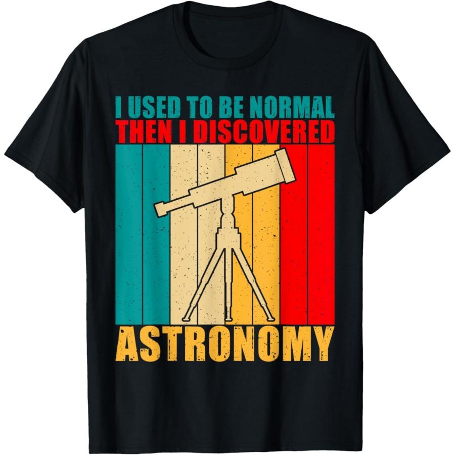 I used to be normal then i discovered Astronomy T-Shirt XXXXXL чёрный