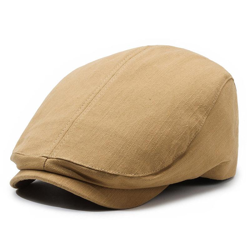 Britský styl Newsboy Cap Pánské Jednobarevné Peaked Cap Forward Cap Outdoor Baret Plochá Cap Driver Ivy Hat Gatsby Painters Klobouky