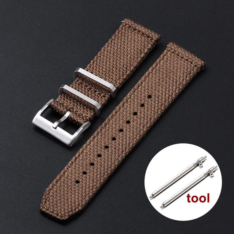 Genuine Linen Nylon Watch Strap 20mm 22mm for Omega Business Cotton Fabric Bracelet Breathable Woven Sports Strap for Men Women