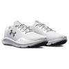 Under Armour Charged Pursuit 3 White Metallic Silver Men Sneakers 3024878-101