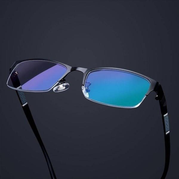 Anti Blue Light Reading Glasses Men Retro Metal Frame Square Hyperopia Myopia Glasses Men Glasses