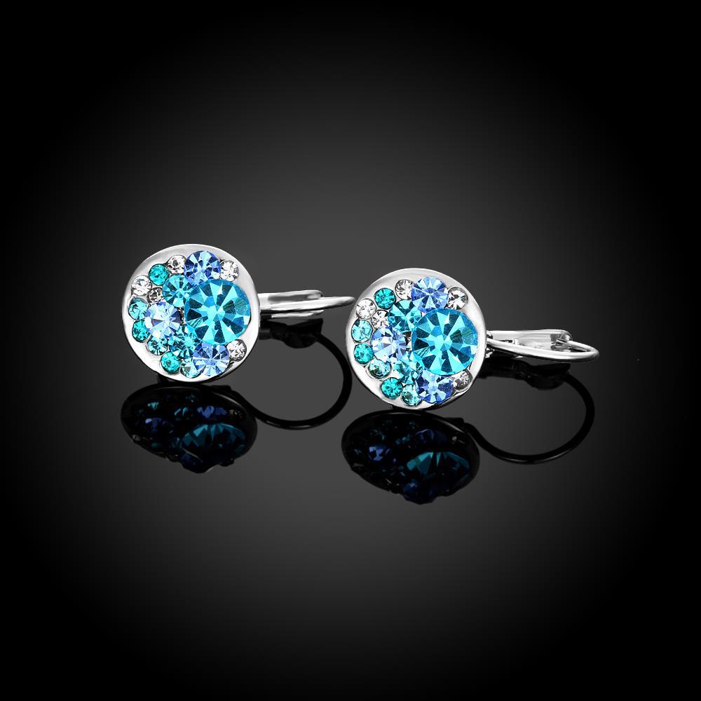 Crystal From Lekani Fashion Round Charming Stud Earrings with Czech Crystal Women Earrings