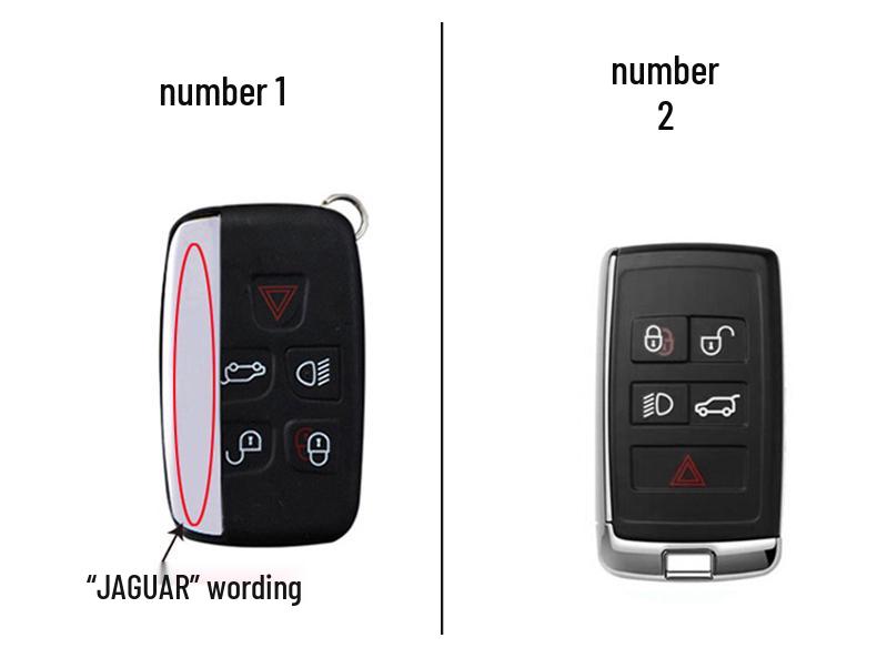 Genuine Cowhide Car Key Case for Jaguar XEL, XFL, XF, XE, F-Pace, XJ - Women's High-End Smart Model with Buckle.