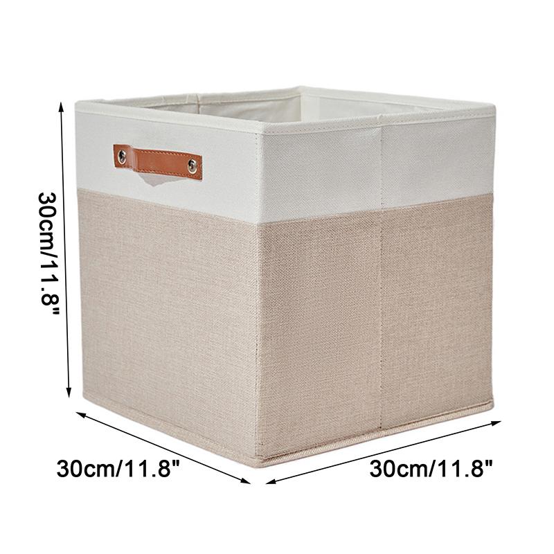 Rattan Storage Basket Linen Fabric Foldable Storage Box Organizer Home Organization Magic Tool