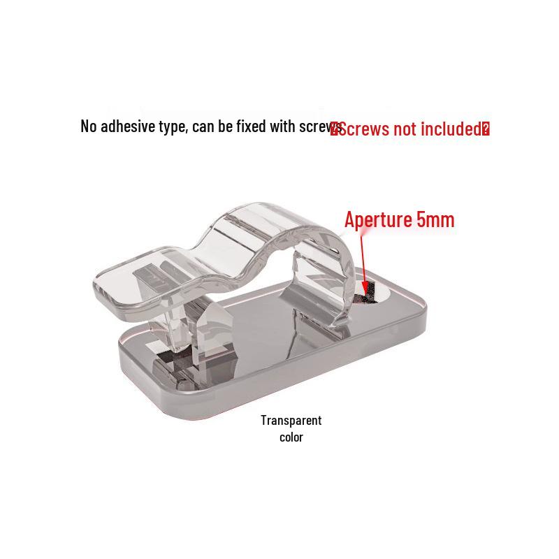 Adhesive Wire Clip Organizer - Desktop Cable Management Solution