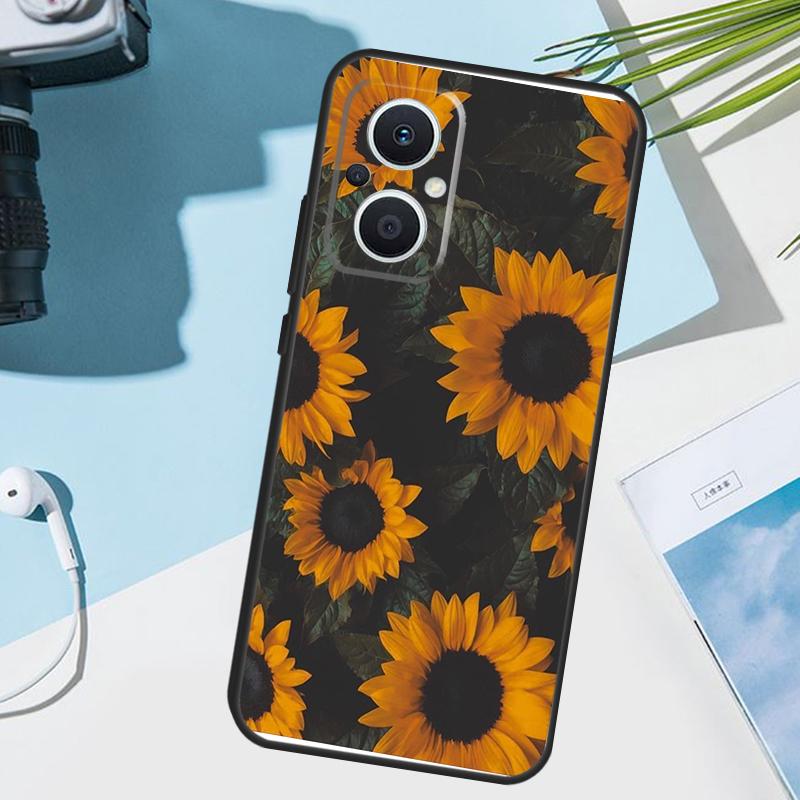 Sunny Sunflower Cover For OPPO Reno 8 7 Lite 10 11 12 13 14 Pro 11F 12F 13F 14F OPPO Find X8 X5 X9 Pro Case