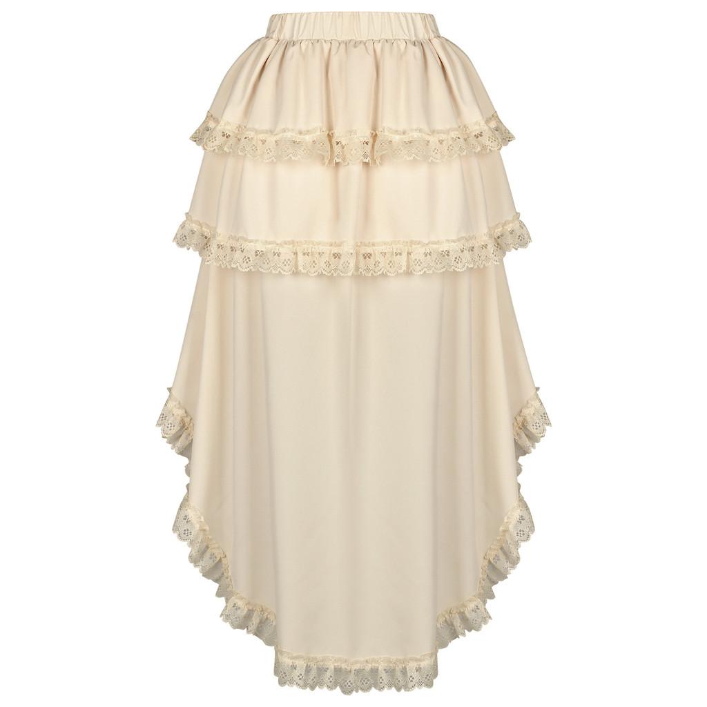 

European Renaissance Vintage Skirt With Lace Trim For Cosplay And Stage Performances 2XL