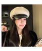 Warm Plush Octagonal Mink Fur Beret Hat Women 's Caps Winter Hats